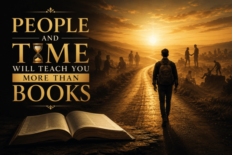 People and Time Will Teach You More Than Books