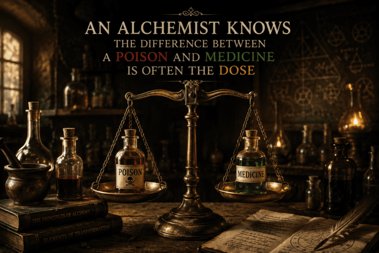 An Alchemist Knows the Difference Between a Poison and Medicine Is Often the Dose